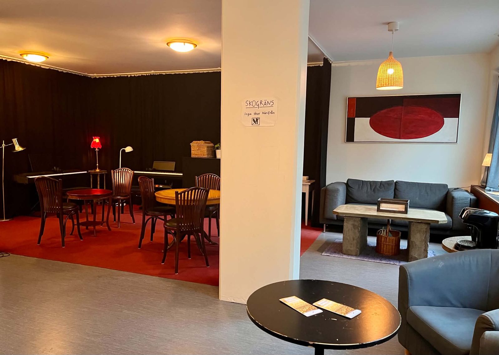 Caféet i KIM:s lokal på Bangatan